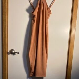 Iris Backless Tan Dress